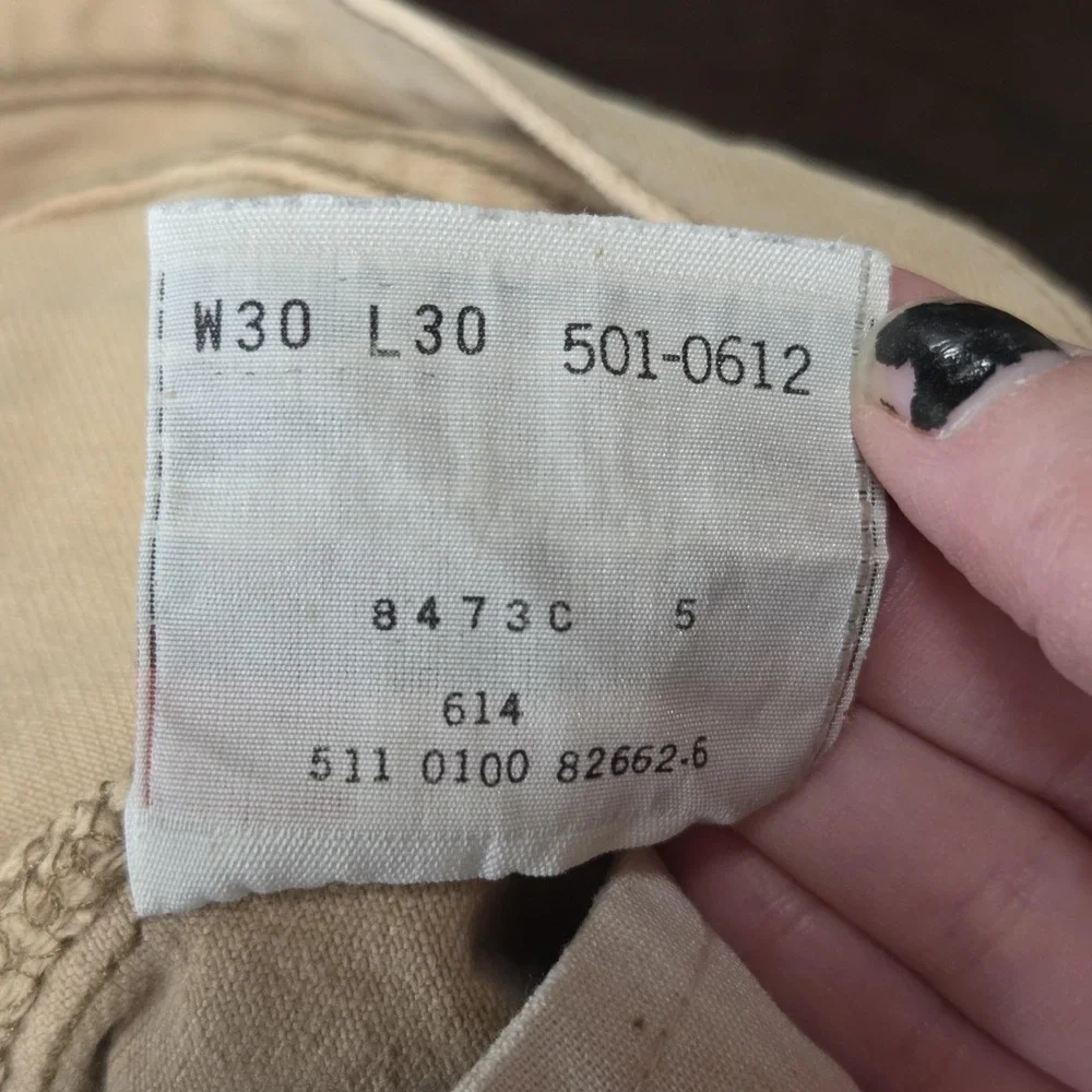 Vintage Levis 501 Jeans Mens Brown Straight‎ Button Fly Made USA 90s Fits 26x29